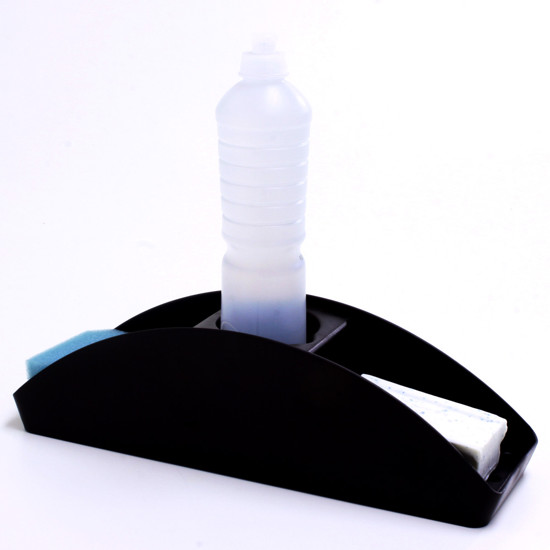 Imagem ORGANIZADOR DE PIA BASIC EM POLIPROPILENO PRETO 9X32X8,5CM - COZA