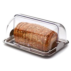 Imagem de PORTA PÃO VISION COM BASE EM AÇO INOX 14X29X21 CM - FORMA UTILIDADES - Metalurgica Forma Ltda
