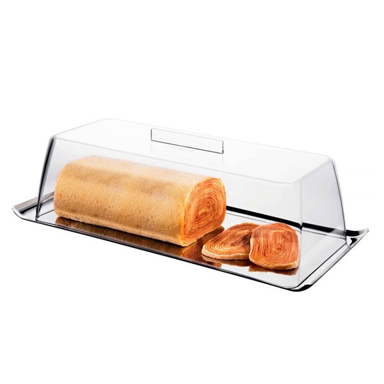 Imagem PRATO AÇO INOX COM CÚPULA QUADRATA