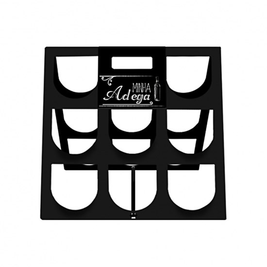 Imagem PORTA VINHOS EM AÇO MINHA ADEGA PARA 8 GARRAFAS 