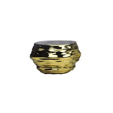 Imagem de CACHEPOT MINERAL PEQUENO 17CM OURO COM BRANCO INTERNO - Holaria Industria Ceramica Ltda