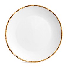 Imagem de SUPLAT BRANCO DECORATIVO COM BORDA FORMATO BAMBÚ EM CERÂMICA - SCALLA CERÂMICA - Scalla Ceramica Artistica Ltda Epp