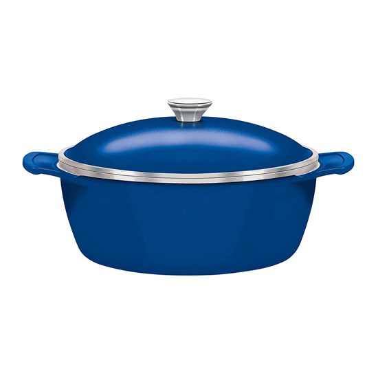 Imagem CAÇAROLA COM ALÇAS ALUMÍNIO LYON 26CM 5L AZUL TRAMONTINA