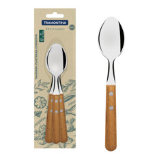 Imagem de CONJUNTO DE COLHERES DE MESA DYNAMIC DE AÇO INOX E MADEIRA 3 PEÇAS - TRAMONTINA - Tramontina Nordeste S A