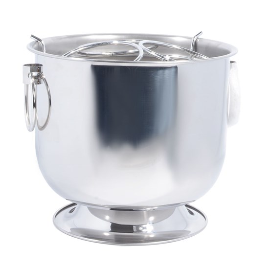 Imagem CHAMPANHEIRA 6L DE AÇO INOX COM BASE COLETORA ALÇA E GRELHA 3 GARRAFAS - FORMA