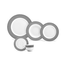 Imagem de APARELHO DE JANTAR COM 20 PEÇAS PORCELANA GEOMETRIC RICAELLE - Etilux Industria E Comercio Ltda