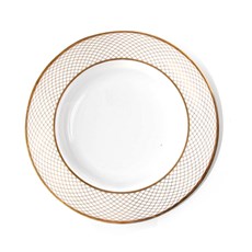 Imagem de APARELHO DE JANTAR COM 12 PEÇAS FOREST BRANCO E DOURADO CROMUS - Cromus Embalagens Ind E Com Ltda