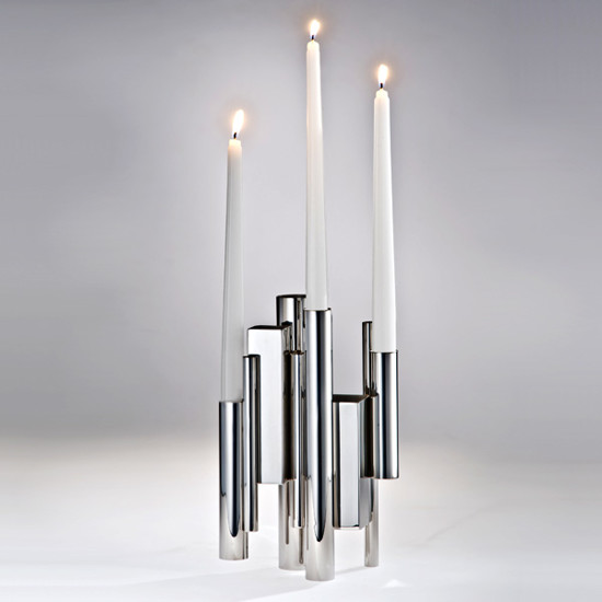 Imagem CASTIÇAL MANHATTAN MÉDIO COM 3 VELAS