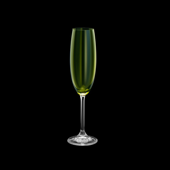 Imagem JOGO DE 6 TAÇAS PARA CHAMPANHE EM CRISTAL ECOLÓGICO GASTRO GREENERY 220ML BOHEMIA