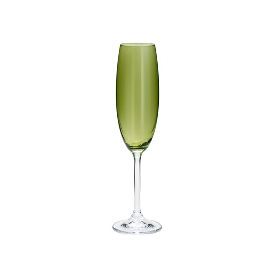 Imagem JOGO DE 6 TAÇAS PARA CHAMPANHE EM CRISTAL ECOLÓGICO GASTRO GREENERY 220ML BOHEMIA