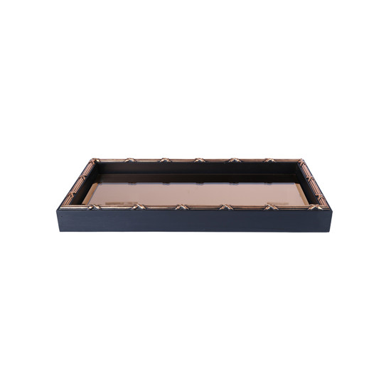 Imagem BANDEJA DE MADEIRA CROISE ACOBREADO 35X17CM 