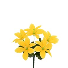 Imagem de BUQUÉ LÍRIO EM CETIM X5 AMARELO 40932 GRILLO - Grillo Ltda