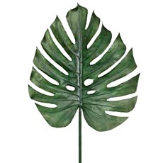 Imagem de HASTE DE FOLHA DE COSTELA DE ADÃO VERDE DECORATIVA EM PLÁSTICO 105X40 CM - GRILLO - Grillo Ltda