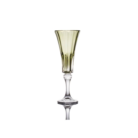 Imagem CONJUNTO 6 TAÇAS DE CRISTAL ECOLOGICO P/ CHAMPAGNE WELLINGTON VERDE GASTRO BOHEMIA
