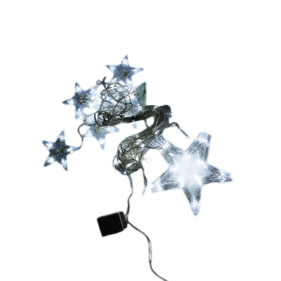 Imagem PISCA PICA CASCATA ESTRELAS  COM 138 KEDS 2,5 METROS 220V COR BRANCO - GRILLO 48091 