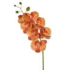 Imagem de HASTE DECORATIVA DE ORQUÍDEA AMARELA EM PLÁSTICO MOLDÁVEL 74X14CM - GRILLO - Grillo Ltda