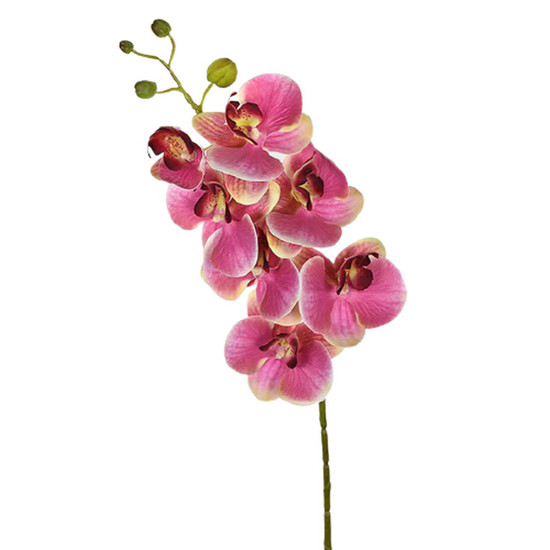 Imagem HASTE DECORATIVA DE ORQUÍDEA ROSA EM PLÁSTICO MOLDÁVEL 74X14CM - GRILLO