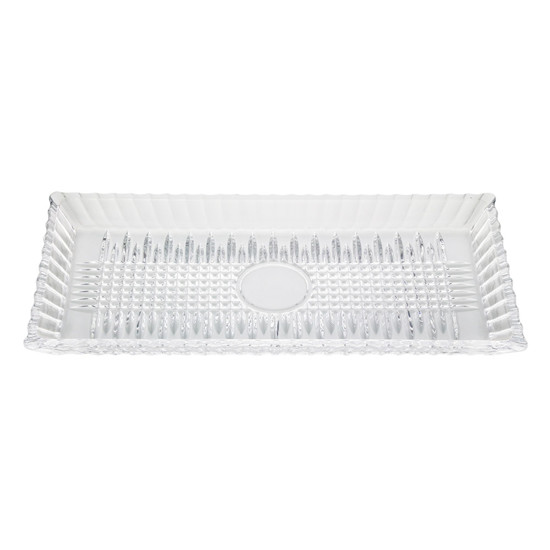 Imagem TRAVESSA RETANGULAR QUEEN EM CRISTAL DE CHUMBO 34X17X3CM - WOLFF