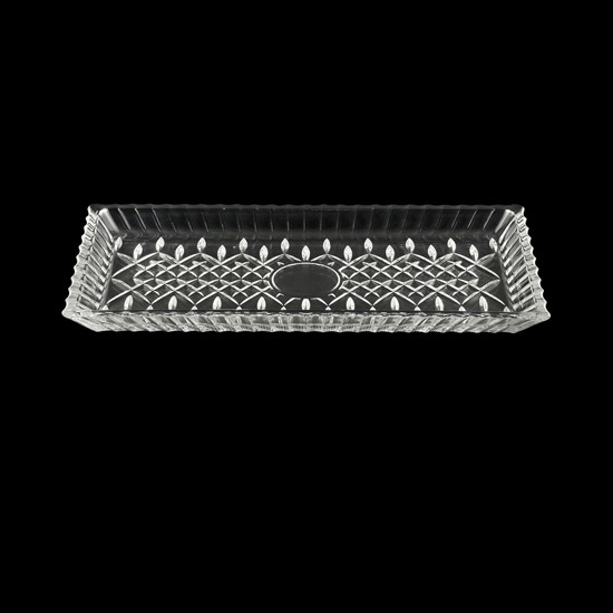 Imagem TRAVESSA CRISTAL DE CHUMBO RETANGULAR LYS 34X17CM  - WOLFF