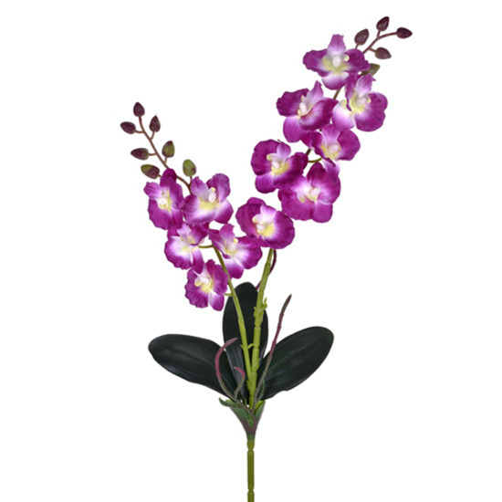 Imagem HASTE DECORATIVA DE ORQUÍDEA LAVANDA COM RAIZ EM PLÁSTICO MOLDÁVEL 50X15CM - GRILLO