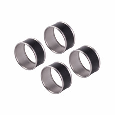 Imagem de JOGO COM 4 PORTA-GUARDANAPOS METAL PRATEADO RAFIMEX - Rafimex Comercial Imp E Exp Ltda