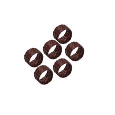 Imagem de JOGO COM 6 PORTA GUARDANAPOS RATTAN MARROM - Rafimex Comercial Imp E Exp Ltda