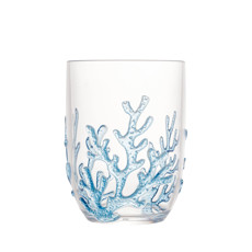 Imagem de CONJUNTO 6 COPOS BAIXOS ACRILICO CORAL AZUL 465ML - Rojemac Impotacao E Exportacao Ltda