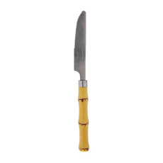 Imagem de CONJUNTO 6 FACAS PARA SOBREMESA DE AÇO INOX COM CABO DE PLÁSTICO BAMBU LYOR - Coliseu Presentes Ltda