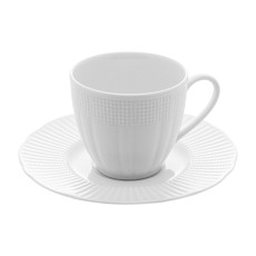 Imagem de CONJUNTO 6 XÍCARAS PORCELANA PARA CHÁ COM PÍRES EDIRNE BRANCO WOLFF - Rojemac Impotacao E Exportacao Ltda