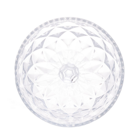 Imagem POTICHE DECORATIVO DIAMOND EM CRISTAL DE CHUMBO COM PÉ 28X15X15 CM - LYOR