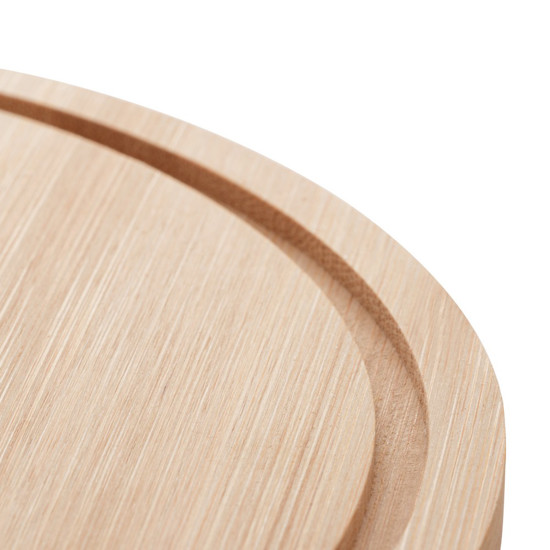 Imagem PRATO PARA BOLO DE BAMBU COM TAMPA DE PLASTICO 28X28X9 CM - LYOR