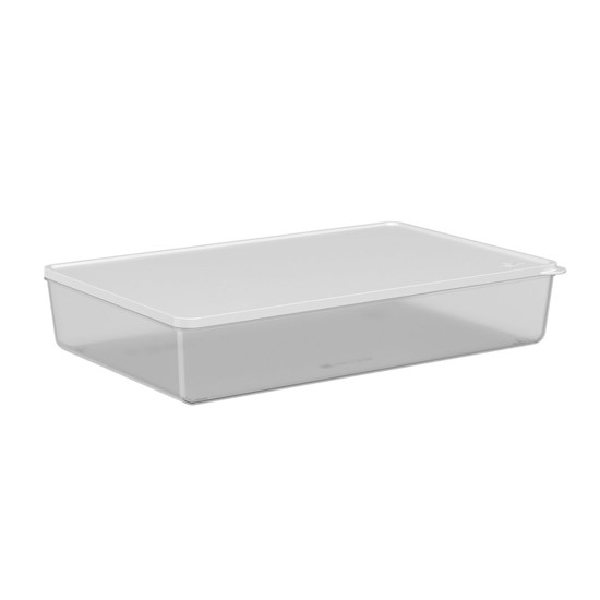 Imagem POTE BASIC NATURAL RETANGULAR 2,6L EM POLIPROPILENO 6,5X31,5X20,5CM - COZA 