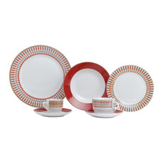 Imagem de APARELHO DE JANTAR COLORADO 42 PEÇAS PORCELANA VERMELHO - LYOR - Coliseu Presentes Ltda
