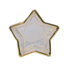 Imagem de PORTA VELA EM ESTRELA COM BORDA DOURADA GET GOLD  - Pracaza Comercio, Importação E Exportação Eireli