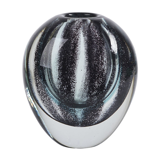 Imagem MURANO ESPIRAL EM VIDRO L12,5XP8,5XA14CM COR AZUL TURQUESA