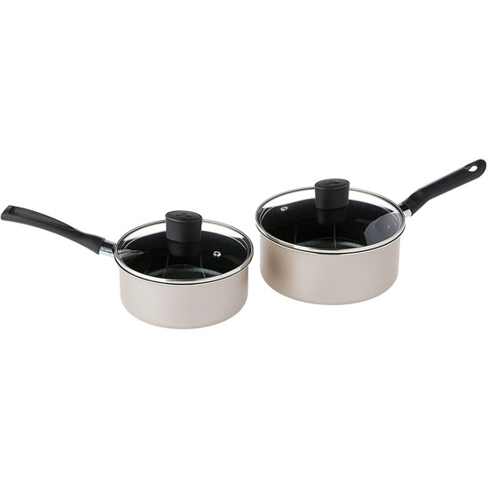 Imagem JOGO DE PANELAS 5 PEÇAS DOLCE - BRINOX - CHAMPAGNE BRINOX