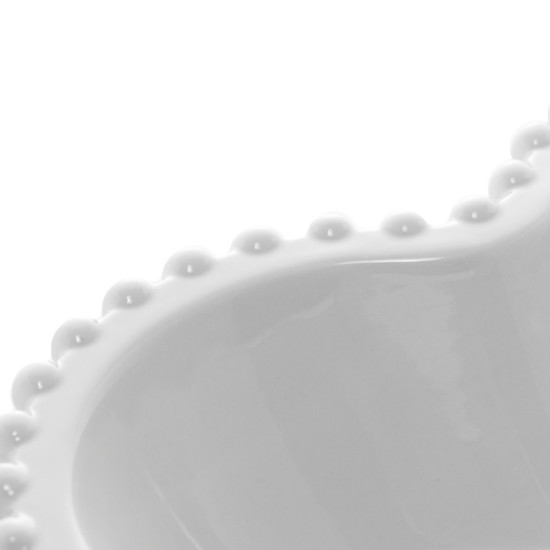 Imagem SALADEIRA PORCELANA CORAÇÃO BEADS BRANCO BON GOURMET