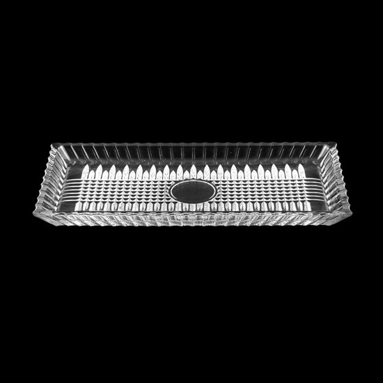 Imagem TRAVESSA RETANGULAR QUEEN EM CRISTAL DE CHUMBO 34X17X3CM - WOLFF