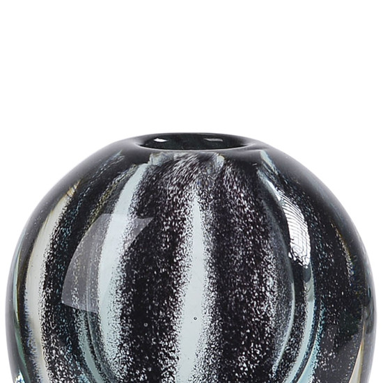 Imagem MURANO ESPIRAL EM VIDRO L12,5XP8,5XA14CM COR AZUL TURQUESA