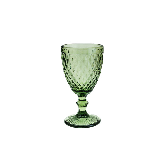 Imagem CONJUNTO 6 TAÇAS PARA ÁGUA 340ML DE VIDRO BICO DE ABACAXI VERDE 17X9X9CM - LYOR