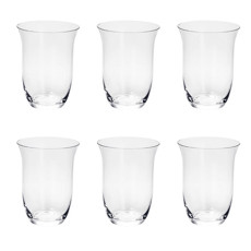 Imagem de CONJUNTO 6 COPOS PARA ÁGUA BAIXO DE VIDRO SODO-CALCICO KLEOPATRA BRANTA 350ML - BOHEMIA - Rojemac Impotacao E Exportacao Ltda