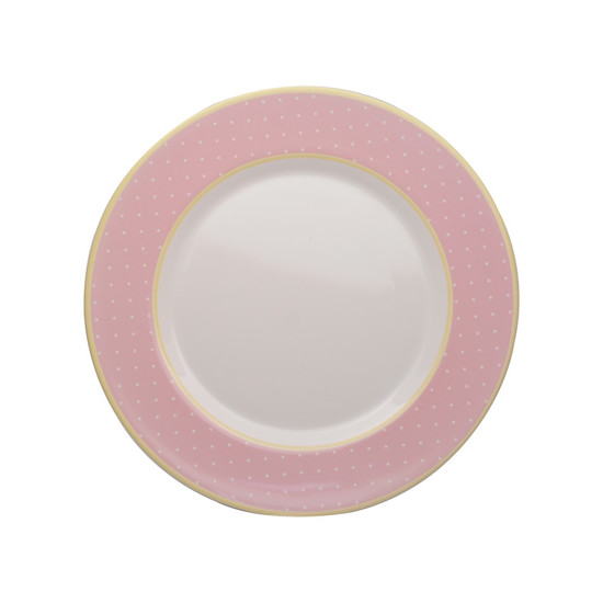 Imagem PRATO RASO NUTCRACKER COR ROSA, BRANCO, E AMARELO 29CM - CROMUS 