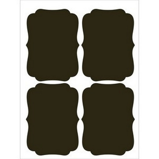 Imagem ETIQUETA LOUSA ADESIVA EM VINIL 5,8X7,8CM  COR PRETO