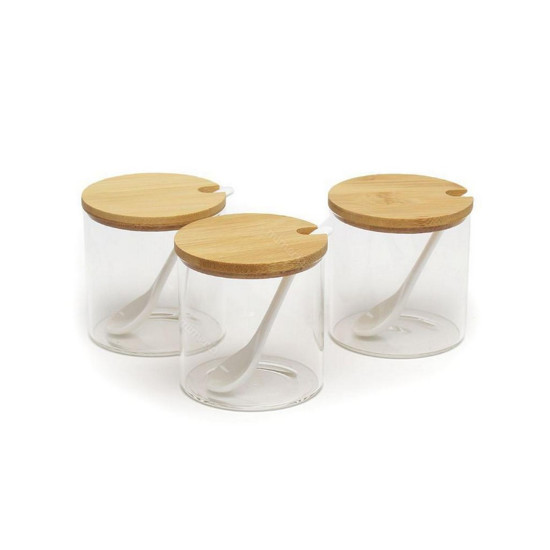 Imagem PORTA CONDIMENTOS COM 3 PEÇAS BAMBU EUROQUADROS