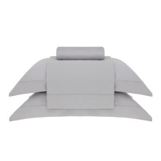 Imagem de JOGO DE CAMA KING CETIM 300 FIOS BUDDEMEYER BUD VISION NEW COLORS II 100% ALGODÃO CINZA 4 PEÇAS - Buddemeyer S A
