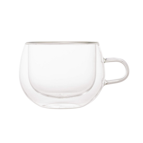 Imagem CONJUNTO 2 XÍCARAS PARA CAFÉ E CHÁ PAREDE DUPLA BOROSSILICATO 240ML - LYOR 