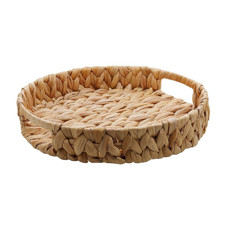 Imagem de BANDEJA ORGANIZADOR EM FIBRA NATURAL REDONDA P 28X5CM - LYOR  - Coliseu Presentes Ltda