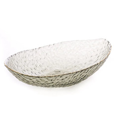 Imagem de BOWL DE CRISTAL MARTELADO COM BORDA DOURADA TAJ VERDE WOLFF - Rojemac Impotacao E Exportacao Ltda