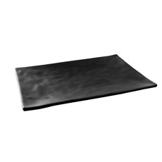 Imagem de PRATO RETANGULAR PARA SUSHI OSAKA EM MELAMINA PRETO 20X13X2 CM - HAUS - Brinox Metalurgica Sa