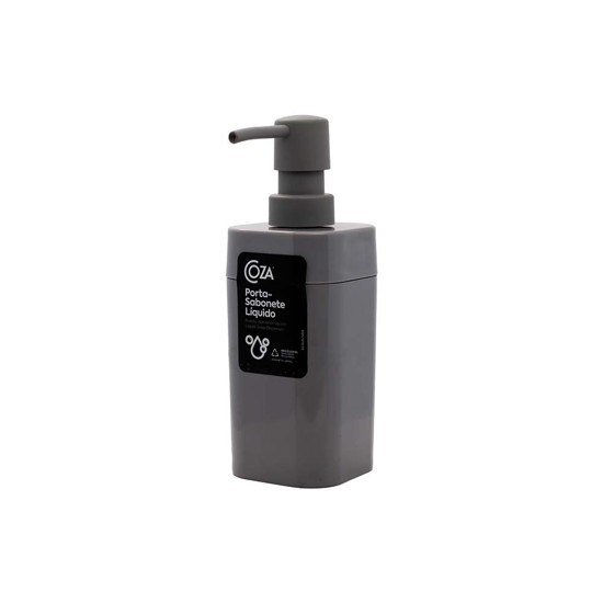 Imagem PORTA SABONETE LÍQUIDO 290ML SPLASH CINZA EM POLIESTIRENO 18X9X6 CM -  COZA 